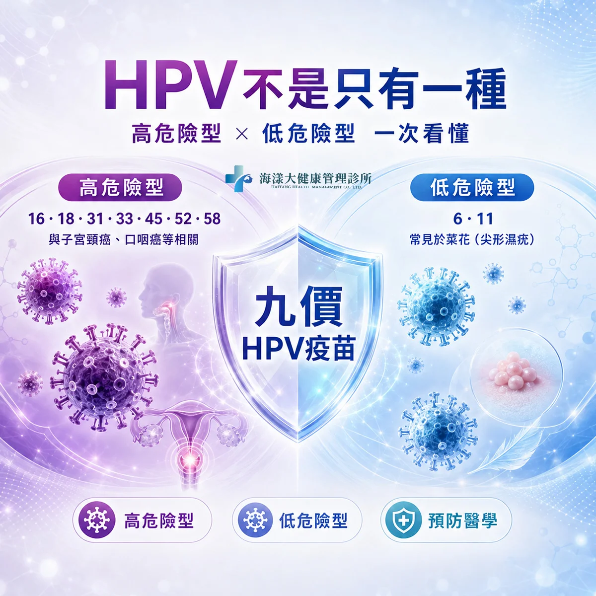 人類乳突病毒（HPV）疫苗｜海漾大健康管理診所
