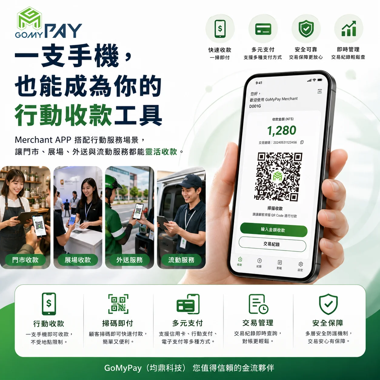 GoMyPay（均鼎科技）｜一支手機也能收款，Merchant APP 打造行動收款新模式