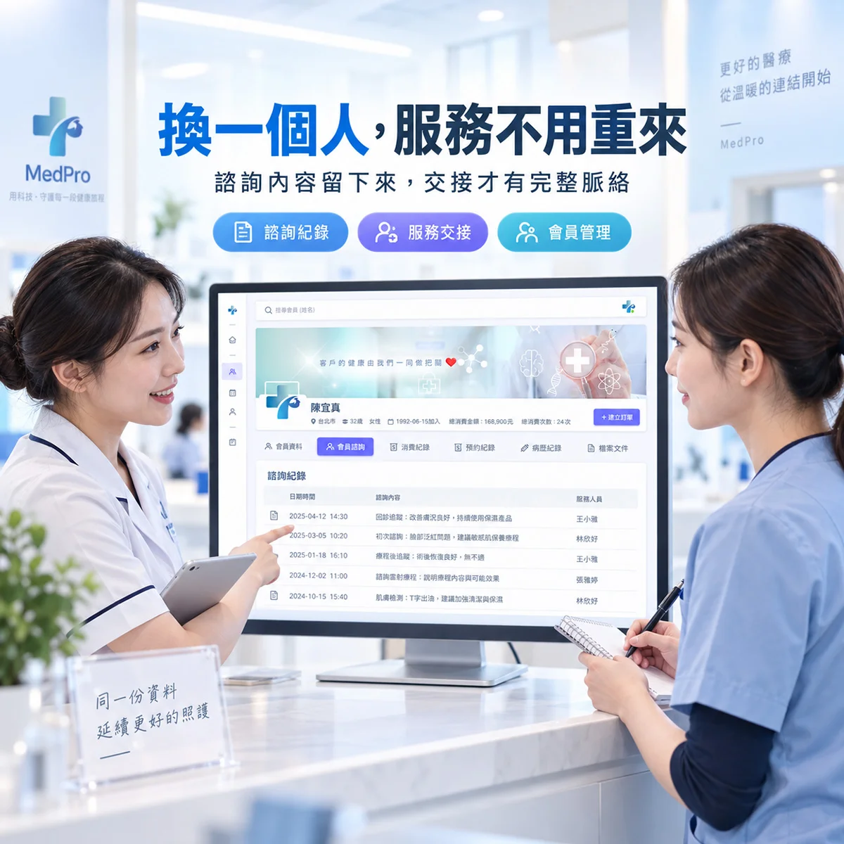 診所諮詢紀錄怎麼管理，才不會只存在員工記憶裡？｜MedPro 專業醫療管理系統