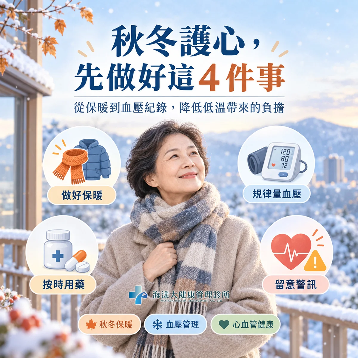天冷血壓升高怎麼辦？秋冬心血管風險與血壓管理重點｜海漾大健康管理診所